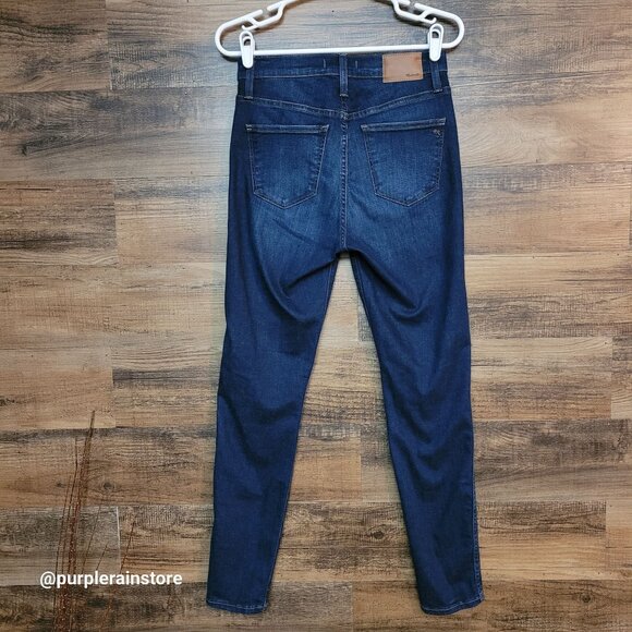 Madewell Jeans 27 Skinny 10" High Rise Hayes Wash F4684 Tummy Control Stretch - Picture 2 of 13